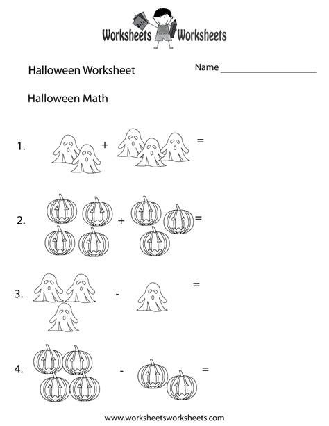 Halloween Math Worksheet | Worksheets Worksheets