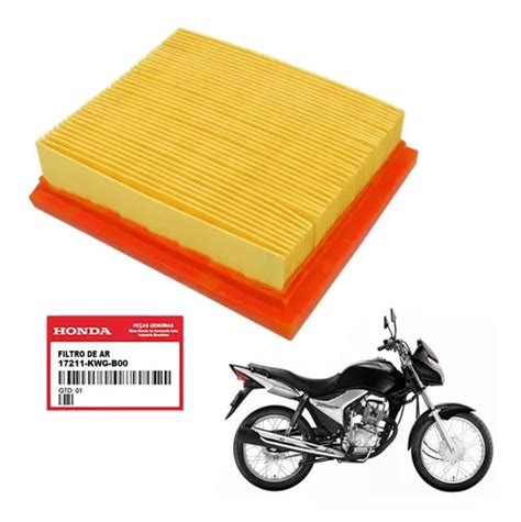 Filtro Ar Honda Pop Cg Titan Fan Mix Bros 125 150 Xre 190