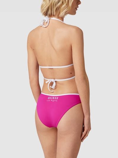 Guess Bikini Oberteil mit Schnürverschluss Modell SPORTY CHIC pink