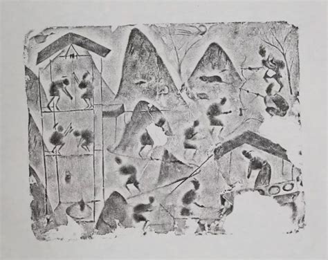 The Han Dynasty Brick Relief Illustrates A Salt Mining Scene Chinarmart