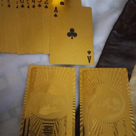 Games Nib K Gold Foil Playing Cards Poshmark