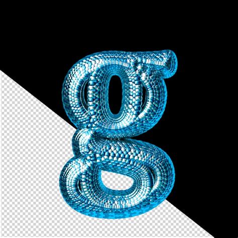 Simbolo Fatto Di Blu E Argento Come Le Squame Di Un Serpente Lettera G