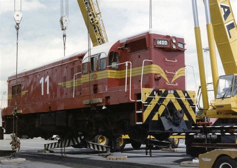 Diesel Locomotive Da 1400 On The Move To Motat By Crane C 1980