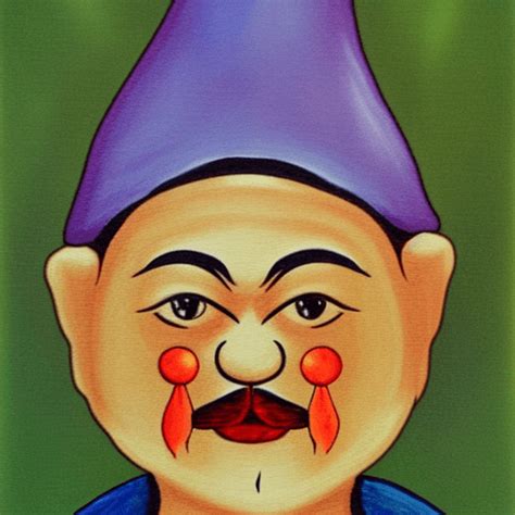 Drunk Gnome In The Style Of Frieda Kahlo Creative Fabrica