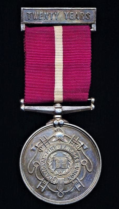 Aberdeen Medals National Fire Brigades Union Silver Years Long