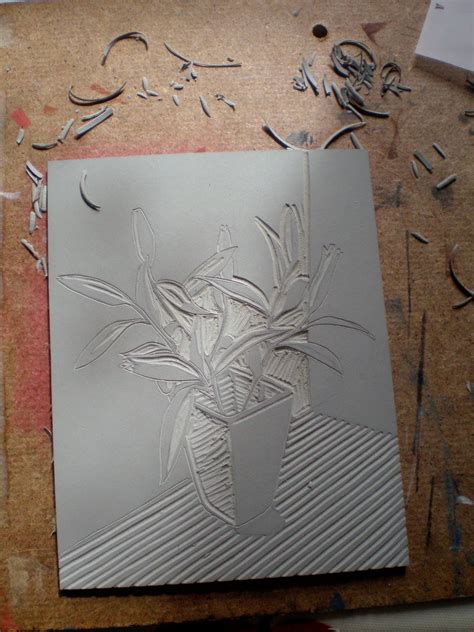 james green printworks: flowers linocut - process