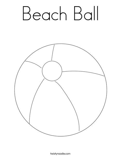 Beach Ball Coloring Page - Twisty Noodle