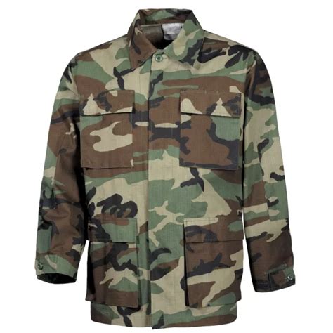 Mfh Us Bdu Field Jacket Ripstop Mens Tactical Hunting Military Woodland