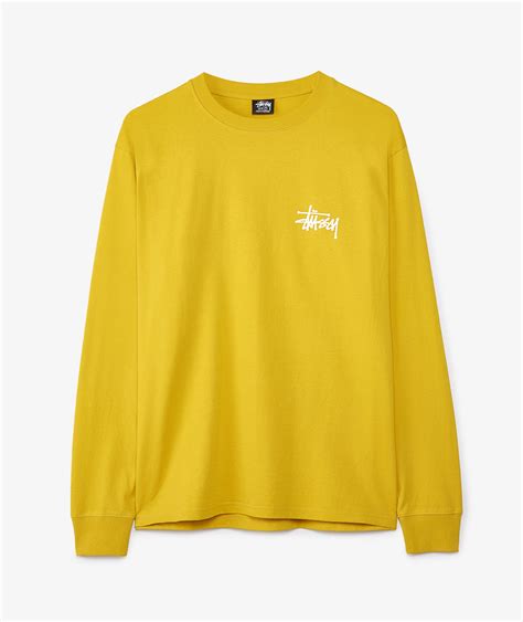 Stüssy Basic Long Sleeve T Shirt In Gelb Svd