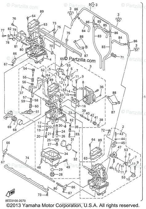 Yamaha Snowmobile 2002 Oem Parts Diagram For Carburetor