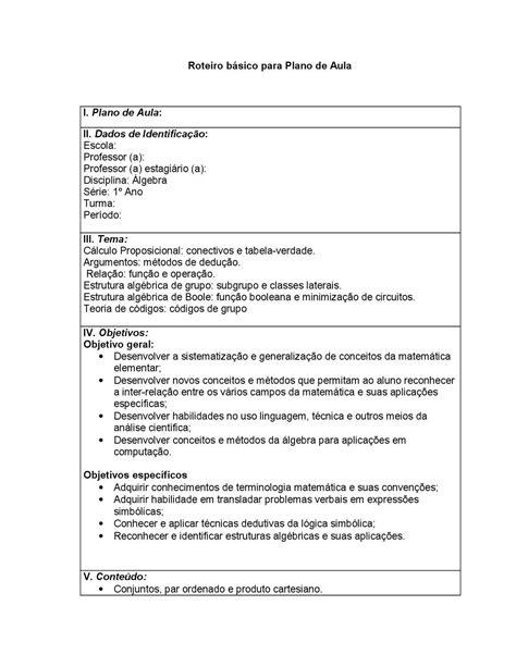 Modelo De Plano De Aula Pdf Pdmrea Hot Sex Picture