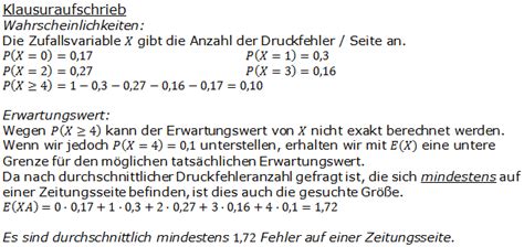 Erwartungswert Grundlagen Aufgaben 2 Fit In Mathe