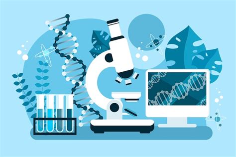 Ilustración De Concepto De Biotecnología Degradado Vector Gratis