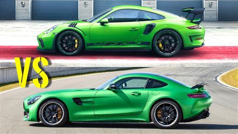 Porsche 911 Gt3 Rs 2019 Vs Mercedes Amg Gt R Youtube