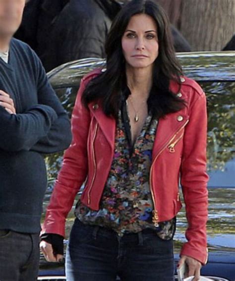 Courteney Cox Red Leather Jacket - USA Leather Factory