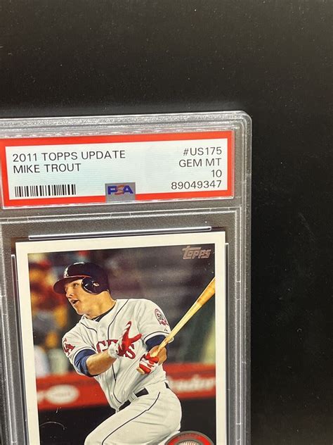 2011 Topps Update Mike Trout PSA 10 Gem Mint Rookie RC US175 EBay