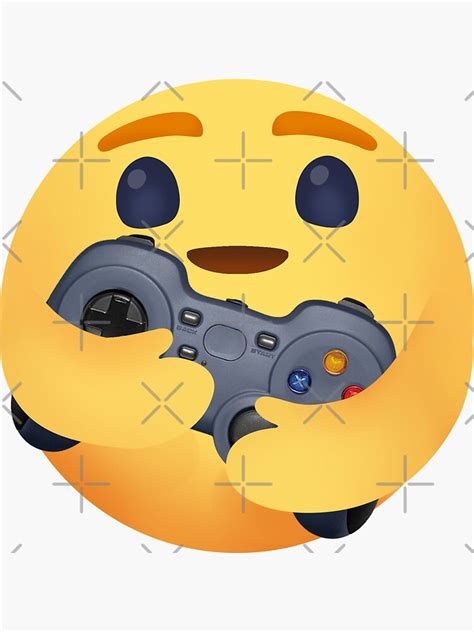 Cute Gamer Emoji Design Funny Care Emoji With Gaming Controller