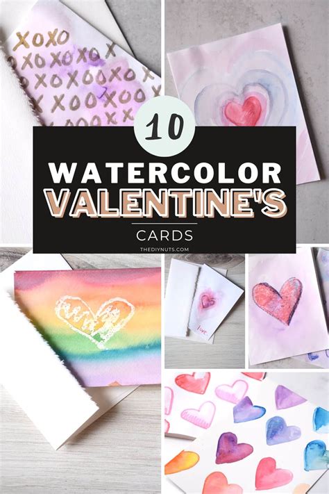 11 Diy Easy Watercolor Valentines Day Cards The Diy Nuts