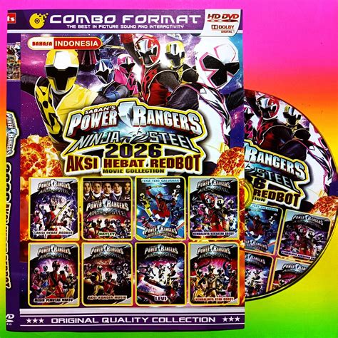 KASET DVD FILM KARTUN ANAK COWOK POWER RANGERS NINJA STEEL VOLUME 2026