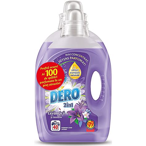 Dero 2 In 1 Detergent Rufe Automat Lichid Levantica Si Iasomie 40