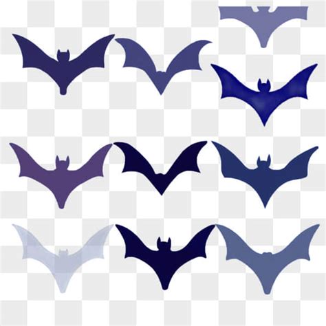 Download Colorful Bat Silhouettes Diversity In Shapes And Symbols Png