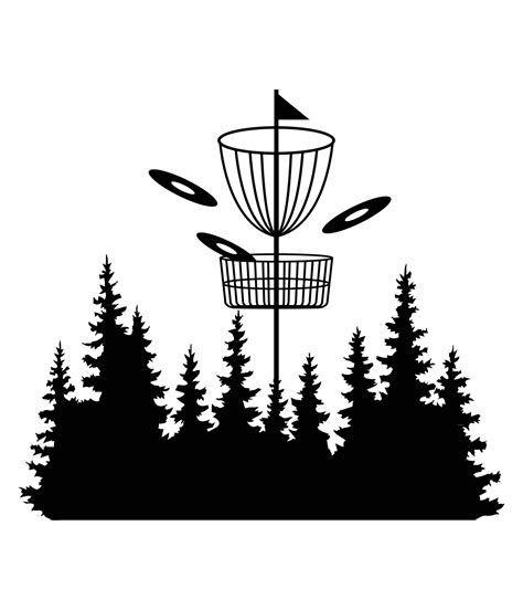 disc golf basket in the woods 38278295 Vector Art at Vecteezy