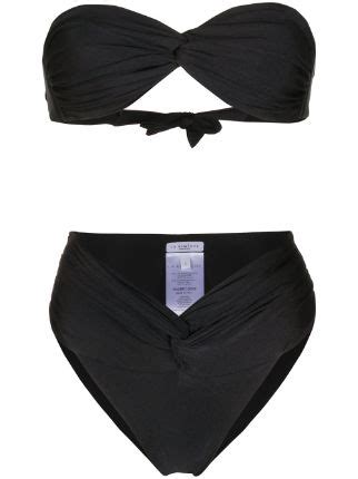 La Reveche Twisted Bikini Set Farfetch