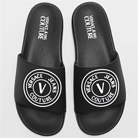 Versace Jeans Couture Claquettes Fondo Slide 75YA3SQ3 ZS192 Noir