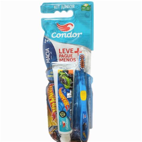 Kit Escova E Pasta De Dente Condor Hot Wheels Shopee Brasil