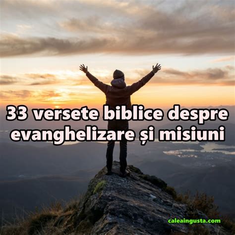 33 versete biblice despre evanghelizare și misiuni Calea Ingusta