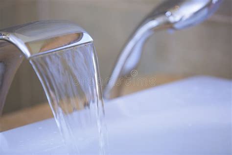 Flowing Water From The Tap Stock Image Image Of Interior 4523641