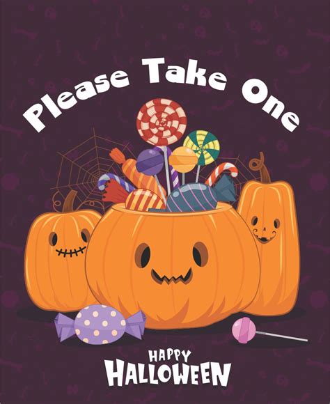 Please Take One Sign Halloween Printable