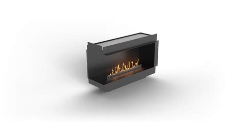 Planika Fires Forma Casing Left Corner With FLA4 Bioethanol Remote