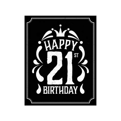 Happy 21st Birthday 21st Birthday Decoration 21 St Birthday 21 Birthday Card Vintage Birthday