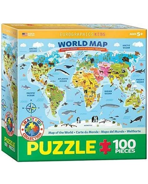 Puzzle Eurographics De 100 Piese Harta Lumii Ozone Ro