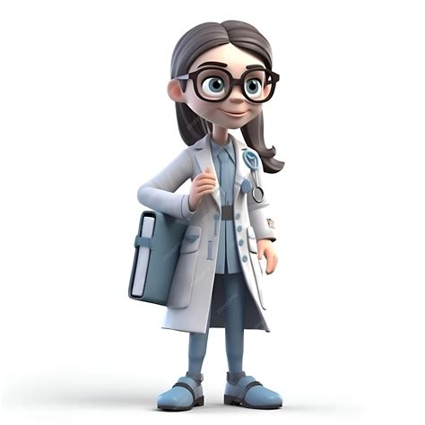 Premium Ai Image Cartoon Character Of A Female Doctor With