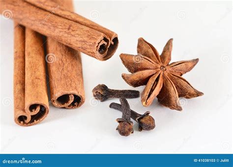 Cinnamon Sticks Star Anise And Cloves Spices Stock Image Image Of