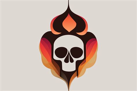 Flaming Skull - Designious