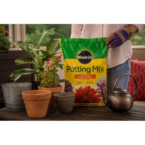 Miracle Gro All Purpose 25 Quart Potting Soil Mix In The Soil