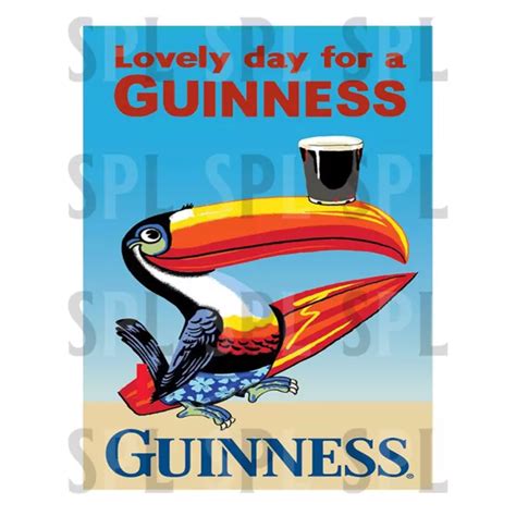 Lovely Day Guinness Retro Metal Aluminium Sign Novelty Gift Bar Pub