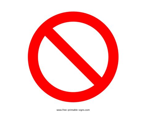 Printable Not Allowed Sign – Free Printable Signs