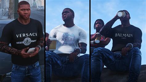 Designer Fashion Drip T Shirt Pack Franklin GTA5 Mods