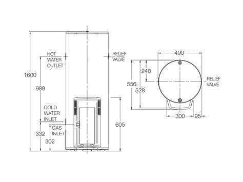 Rheem 5 Star 130l Natural Gas Hot Water System From Reece