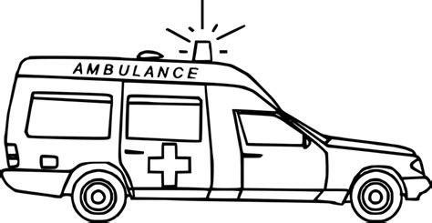 Coloriage Ambulance Samu Imprimer