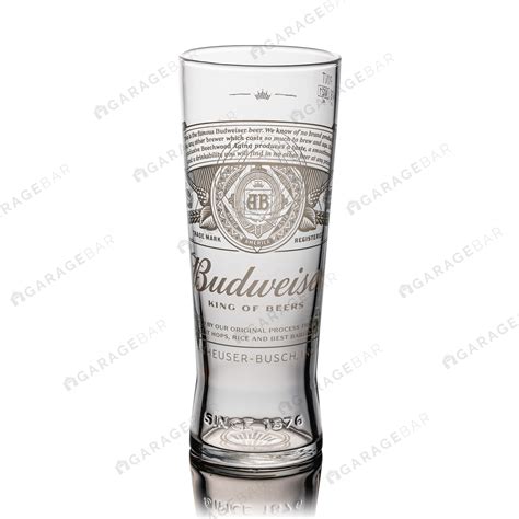 Budweiser Beer Glass Pint 20oz Garagebar Limited