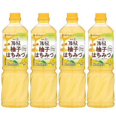 ミツカン フルーティス りんご酢柚子はちみつ 6倍濃縮タイプ 業務用 1000ml×4セット フルーティス飲むお酢