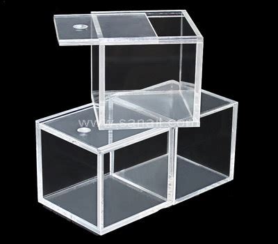 Perspex box with sliding lid, Plexiglass box with sliding lid