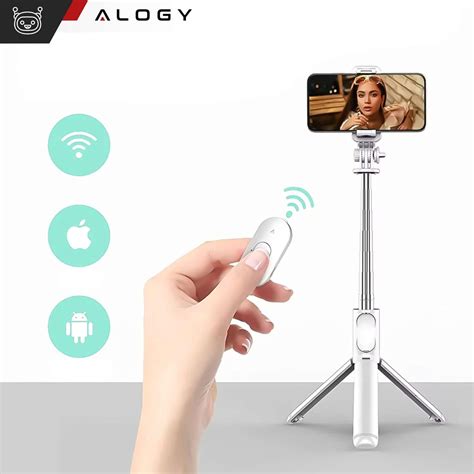 Alogy Selfie Stick Kijek Tripod Statyw Q01 Pilot Bluetooth Uchwyt Na