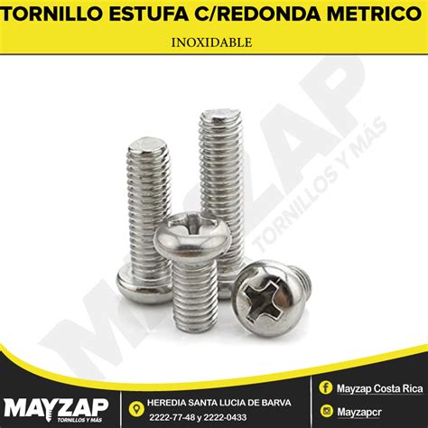 TORNILLO ESTUFA C REDONDA MILIMETRICO INOXIDABLE Archives Mayzap