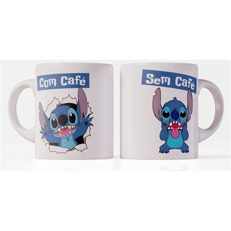 Caneca Caf E Sem Caf Lilo Stitch Envio Imediato Shopee Brasil